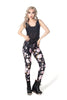 Cherry Blossom Black Leggings